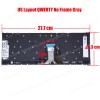Laptop Keyboard for Lenovo Yoga 7-14ARP8 82YM 7-14IRL8 82YL 5CB1L48269 5CB1L40794 US No Frame Backlight Gray ( SKU.41191USBL )