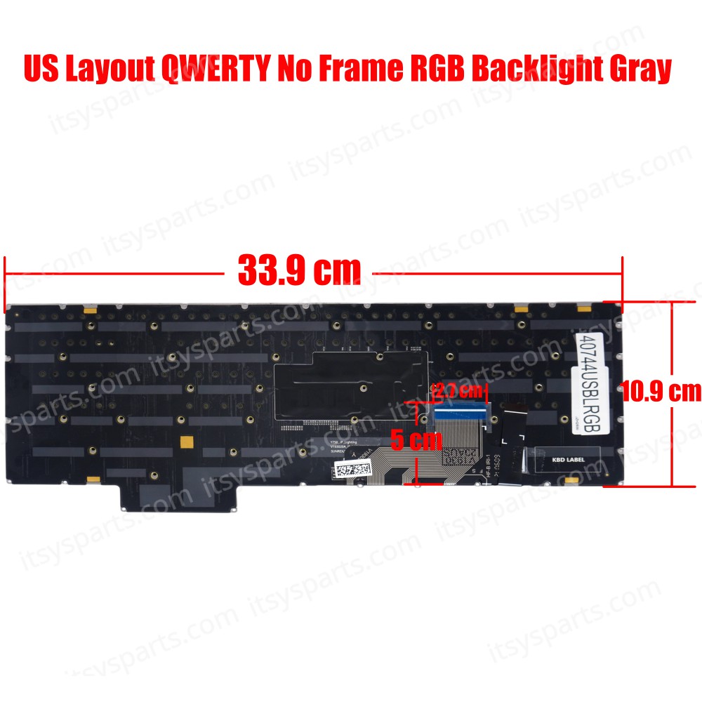 Laptop Keyboard for Lenovo Legion S7-15ACH6 S7-15ARH5 S7-15IMH5 7-15IMH05 7-15IMHG05 7-16ACHG6 V193020AK1 5CB1C93731 5CB1C93699 US No Frame RGB Backlight Gray ( SKU.40744USBLRGB )