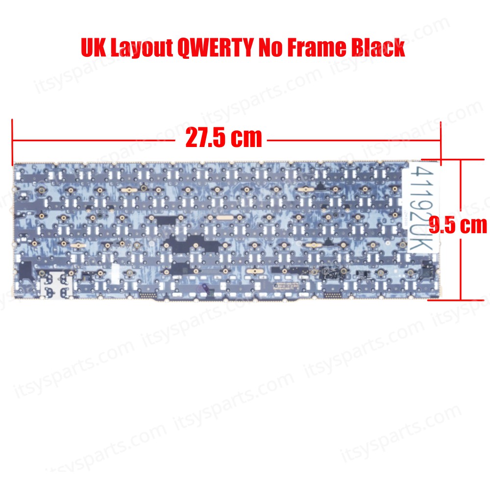 Laptop Keyboard for Apple MacBook Pro 13" A2159 Mid 2019 EMC 3301 MUHN2LL/A UK No Frame Black ( SKU.41192UK )
