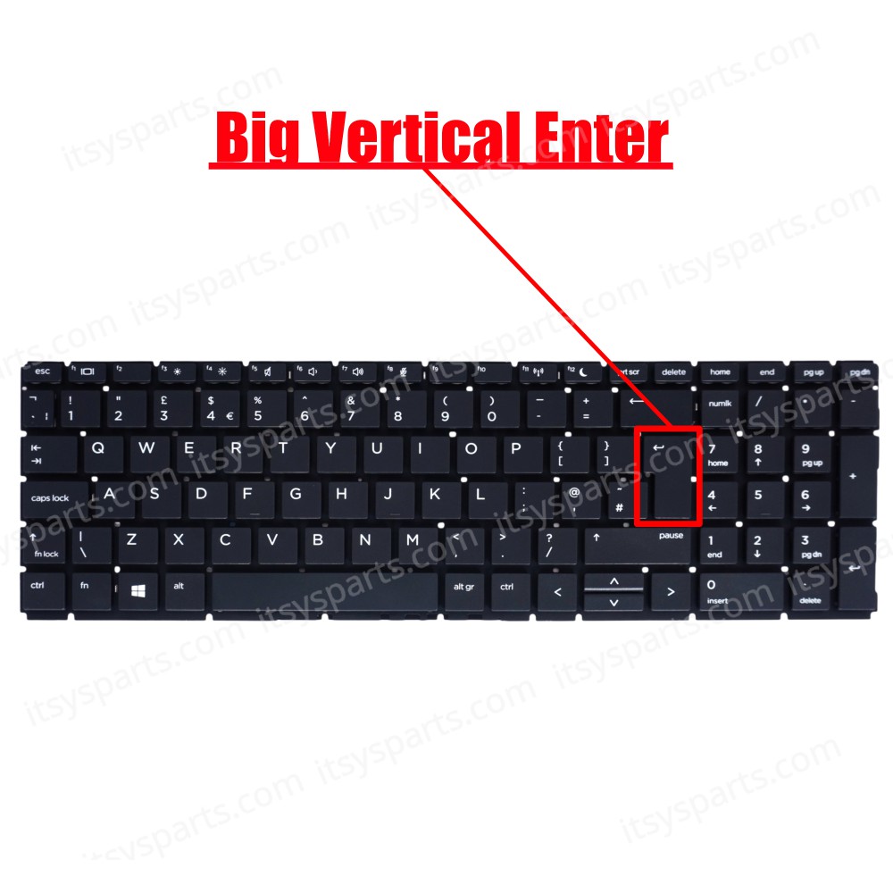 Laptop Keyboard for HP Probook 450 G6 455 G6 455R G6 450 G7 455 G7 L45090-001 L45091-001 L79436-001 L45090-BD1 L45090-BG1 L45090-D61 L45090-DB1 UK No Frame Black ( SKU.40940UK )