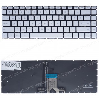 Laptop Keyboard for HP 14-CD 14-CE 14-DK 14-CF 14-CM 14-DQ 14-CK HP 240 246 G7 HP 245 G7 HP 14-DH L18946-001 L51758-151 L47858-002 490.0GG07.DP1H US No Frame Backlight Silver ( SKU.40615USSILBL )