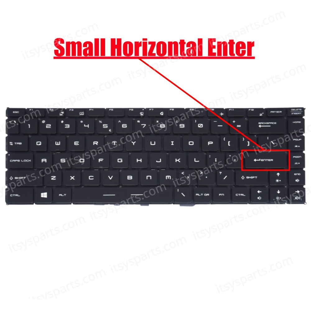 Laptop Keyboard for MSI Modern 14 A10RB Modern 14 A10M 14 A10RAS Stealth GF63 MS-14B3 S1N3EUS601D10 US No Frame Backlight Βlack ( SKU.41245USBL )