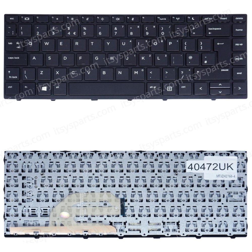 Laptop Keyboard for HP Probook 440 G5 445 G5 430 G5 L01072-001 L01072-031 L01072-032 L01072-041 L01072-051 L01072-AB1 L01072-AD1 NSK-XJ0SW01 UK No Frame Black ( SKU.40472UK )