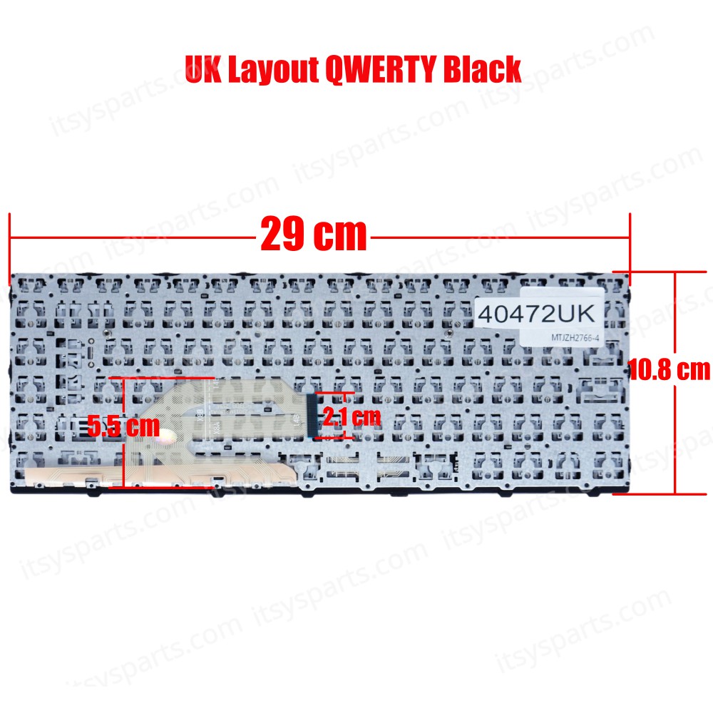 Laptop Keyboard for HP Probook 440 G5 445 G5 430 G5 L01072-001 L01072-031 L01072-032 L01072-041 L01072-051 L01072-AB1 L01072-AD1 NSK-XJ0SW01 UK No Frame Black ( SKU.40472UK )