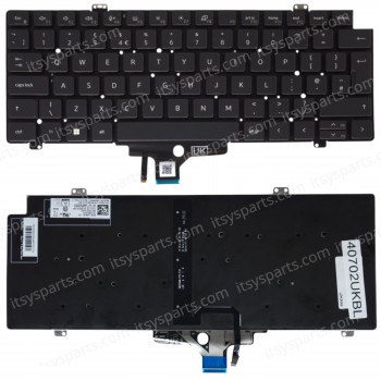 Laptop Keyboard for Dell Latitude 7520 5420 7420 5421 7530 7430 5431 5430 5440 Precision 3470 3480 CW3R5 0CW3R5 MV4X8 UK No Frame Backlight Black ( SKU.40702UKBL )