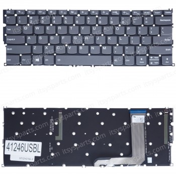 Laptop Keyboard for Lenovo Yoga C630-13Q50 Type 81JL PD2SXB-US SG-95400-XUA SN20R39311 SN20R39267 SN20R39264 5CB0S15941 US No Frame Backlight Gray ( SKU.41246USBL )
