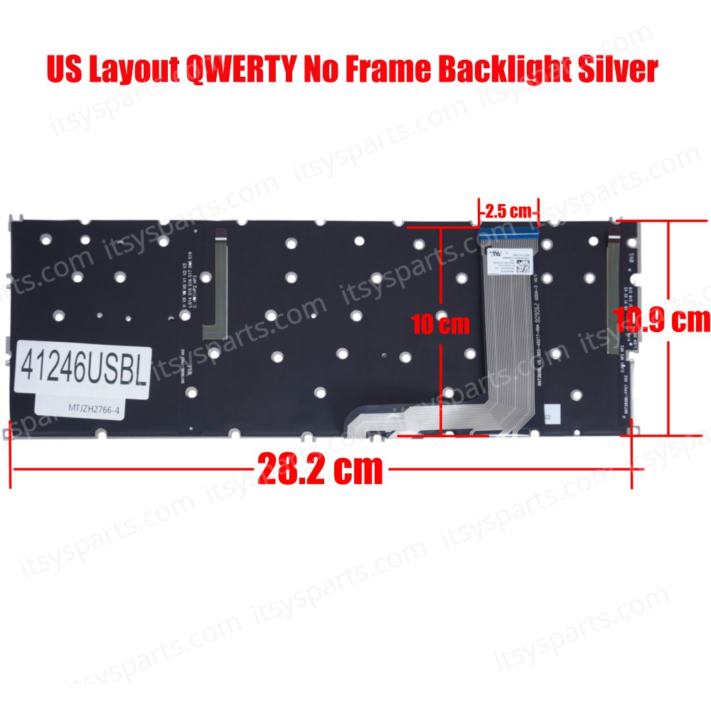 Laptop Keyboard for Lenovo Yoga C630-13Q50 Type 81JL PD2SXB-US SG-95400-XUA SN20R39311 SN20R39267 SN20R39264 5CB0S15941 US No Frame Backlight Gray ( SKU.41246USBL )