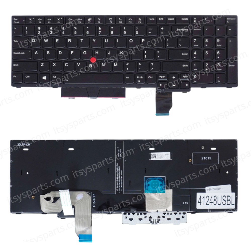 Laptop Keyboard for Lenovo ThinkPad P15 Gen 1 20SU 20ST T15g Gen 1 20UR 20US P17 Gen 1 20SN 20SQ 5N20Z74822 5N20Z74884 US Backlight Pointer Black ( SKU.41248USBL )