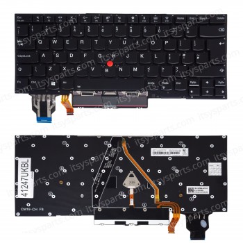 Laptop Keyboard for Lenovo X1 Yoga 4th Gen Type 20QF 20QG 20SA 20SB 5M10V24845 5M10V24859 5M10V24917 5M10V24919 5M10V24847 UK No Frame Backlight Pointer Black ( SKU.41247UKBL )