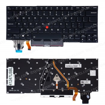 Laptop Keyboard for Lenovo X1 Yoga 4th Gen Type 20QF 20QG 20SA 20SB 5M10V24845 5M10V24859 5M10V24917 5M10V24919 5M10V24847 US No Frame Backlight Pointer Black ( SKU.41247USBL )