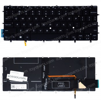 Laptop Keyboard for  Dell XPS 13 9370 9380 9575 PK1320C3A00 PK1320C1A00 9317 9305 7390 P82GPK1320C1A00 0N3NG0 US No Frame Backlight Black ( SKU.40890USBL )