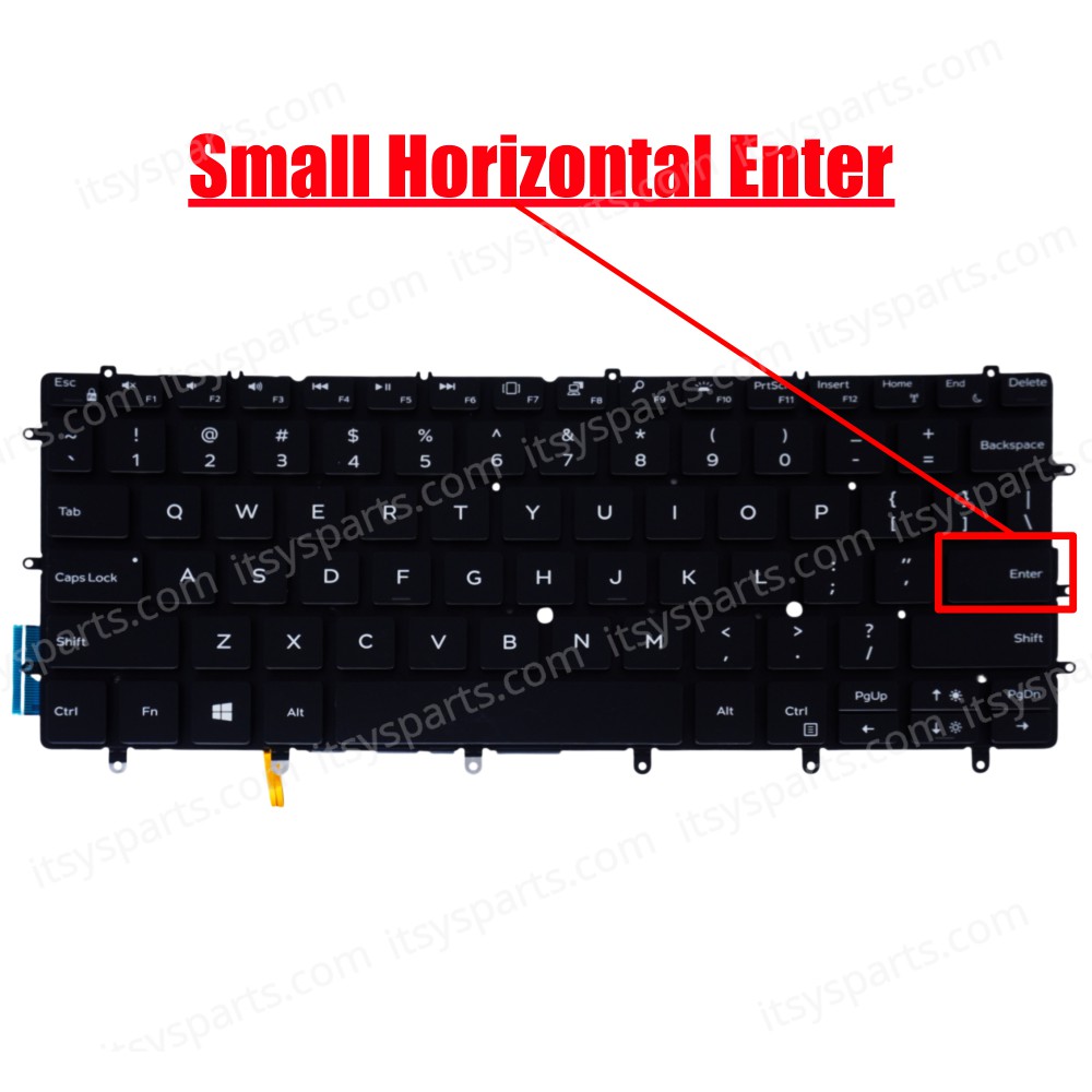 Laptop Keyboard for  Dell XPS 13 9370 9380 9575 PK1320C3A00 PK1320C1A00 9317 9305 7390 P82GPK1320C1A00 0N3NG0 US No Frame Backlight Black ( SKU.40890USBL )