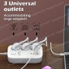 Power Strip with Switch Multi-socket Smart Guard LDNIO SE3436 with 3 EU Outlets 3250W & Dual USB-A & Dual USB-C 65W with 2m power cord ( SKU.1-PER0063 )