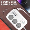 Power Strip with Switch Multi-socket Smart Guard LDNIO SE3436 with 3 EU Outlets 3250W & Dual USB-A & Dual USB-C 65W with 2m power cord ( SKU.1-PER0063 )