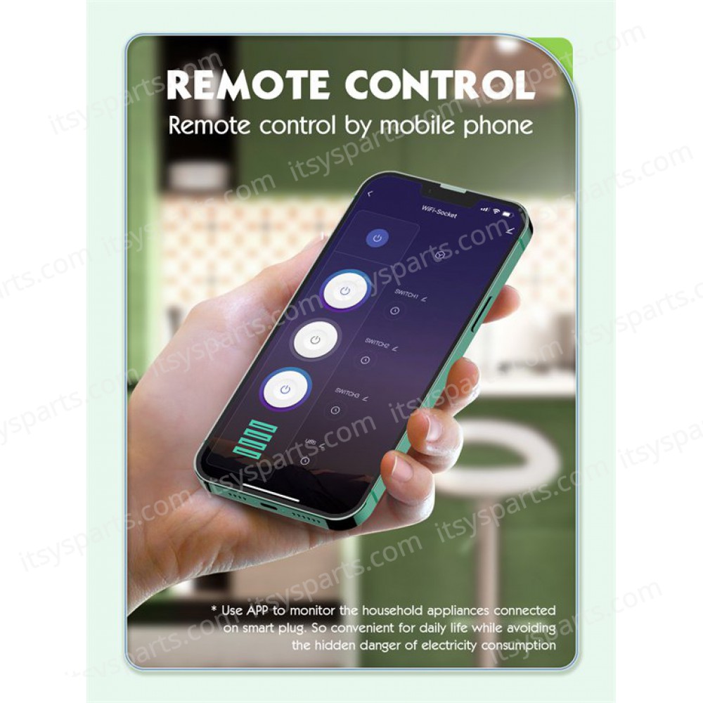 WiFi Smart Power Strip with Switch Multi-socket Smart Guard LDNIO SEW3452 with 3 EU Outlets 2500W & 3 USB-A & USB-C 30W with 2m power cord ( SKU.1-PER0064 )