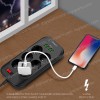 Power Strip with Switch Multi-socket Smart Guard LDNIO SE6403 with 6 EU Outlets 2500W & 4 USB-A 17W with 2m power cord Black ( SKU.1-PER0065 )