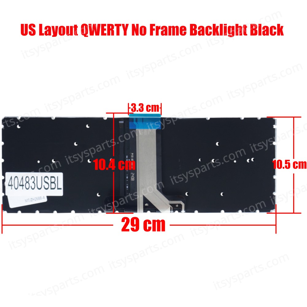 Laptop Keyboard for HP Pavilion 14-BA 14-BS 14-BF 14-BK 14-BW L48648-001 924116-A41 924116-261 924116-DB1 924116-FL1 924116-DH1 924116-041 924116-051 US No Frame Backlight Black ( SKU.40483USBL )