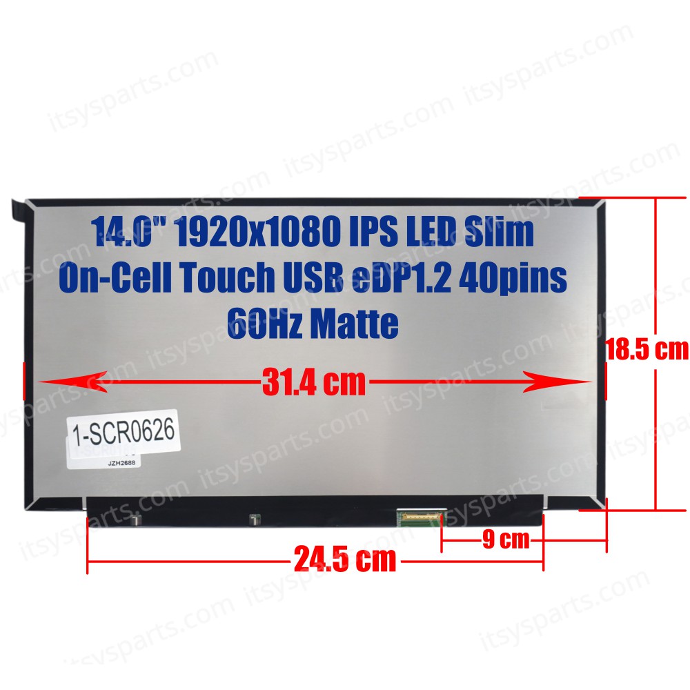 Laptop Screen monitor for Lenovo ThinkPad X1 Carbon 6th Gen 7th Gen 8th Gen B140HAK02.3 NV140FHM-T05 14.0'' 1920x1080 FHD IPS LED Slim On-Cell Touch USB eDP1.2 40pins 60Hz Matte ( SKU.1-SCR0626 )