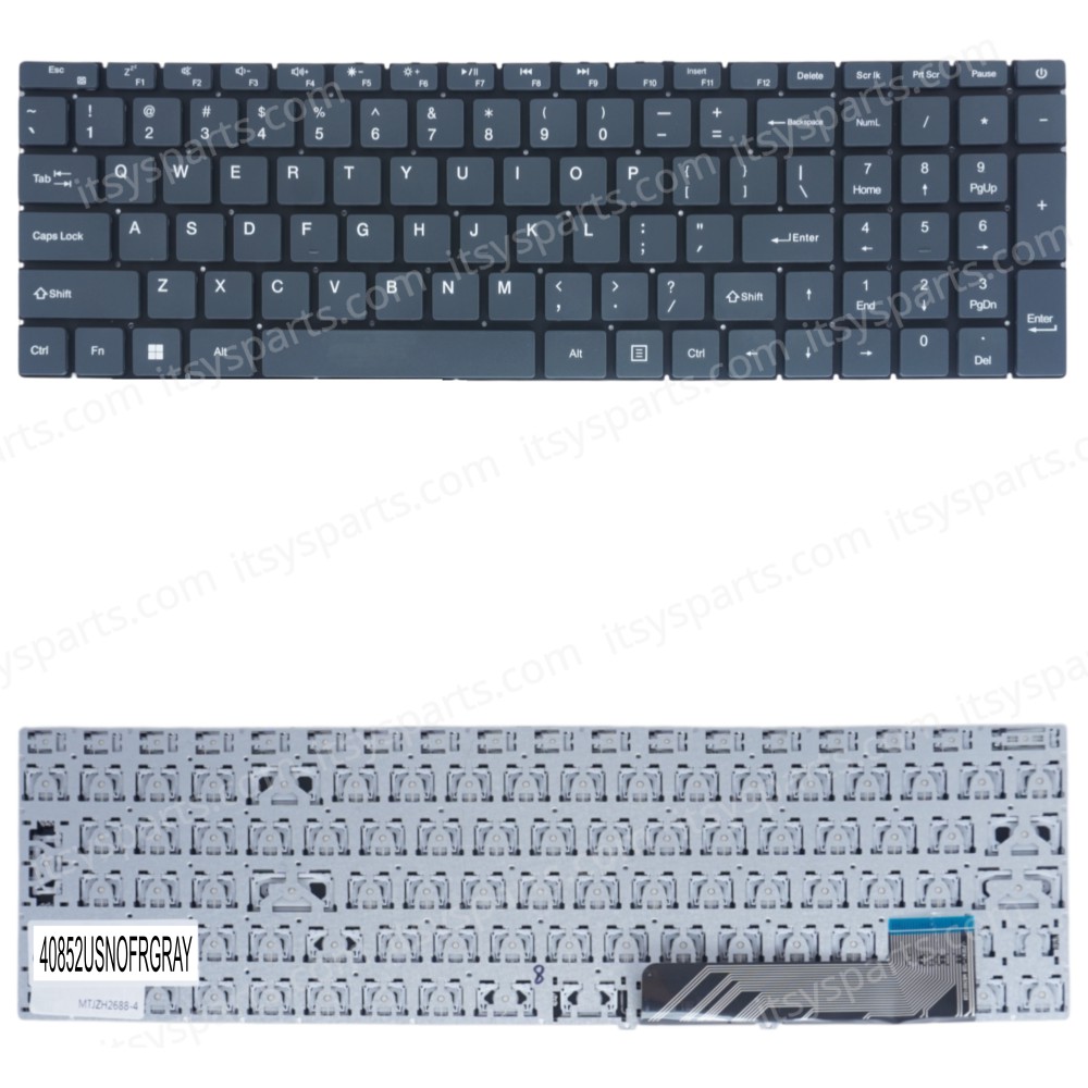 Laptop Keyboard for Gateway 15 GWTN156 GWTN156-1 GWTN156-4 GWTN156-5 GWTN156-7 GWTN156-9 GWNC31514-BK N15CS9 YXT-93-222 MB3661028 US No Frame Gray ( SKU.40852USNOFRGRAY ) 