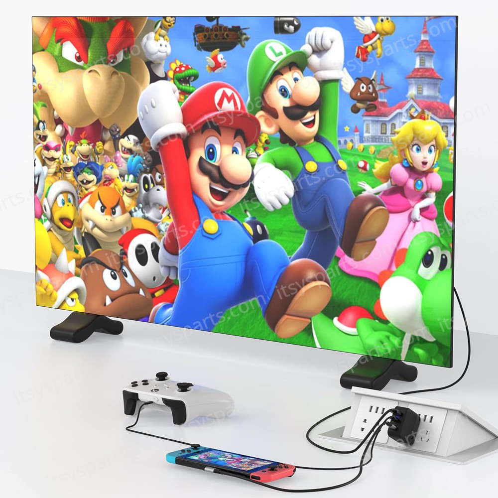 Switch Dock Charger - Portable TV Docking Station for Nintendo Switch/Switch OLED with 4K@60Hz HDMI/USB2.0/USB-C 3.1 39W 2.6A HYC-TW669 ( SKU.1-GAME011 )