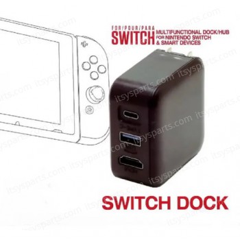Switch Dock Charger - Portable TV Docking Station for Nintendo Switch/Switch OLED with 4K@60Hz HDMI/USB2.0/USB-C 3.1 39W 2.6A HYC-TW669 ( SKU.1-GAME011 )