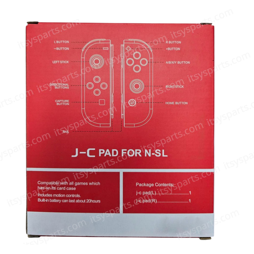 Set Wireless GamePad for Nintendo Switch Joy-Con Neon Red/Blue Controllers ( SKU.1-GAME027 )