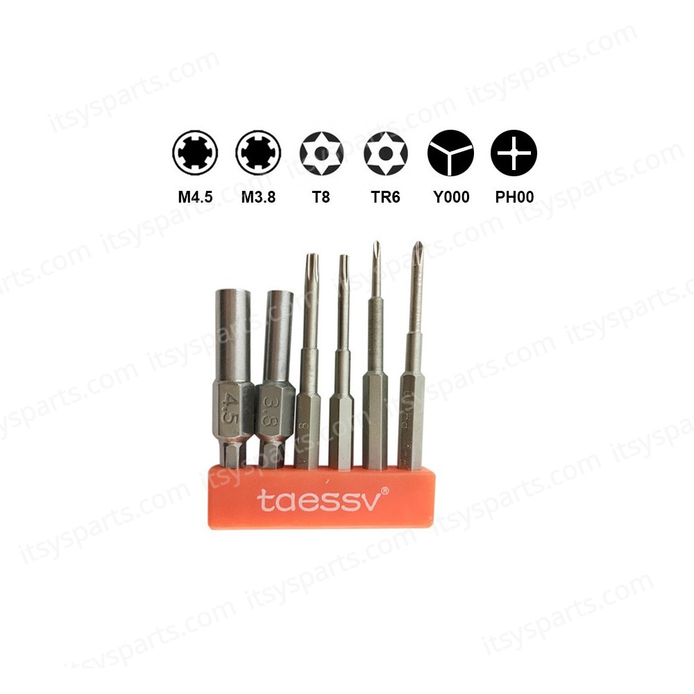 Screwdriver Set for Nintendo Switch T6 T8 Triwing M4.5 M3.8 Y000 PH00 & Triangle Opening Pick & Spudger Tool ( SKU.1-GAME028 )