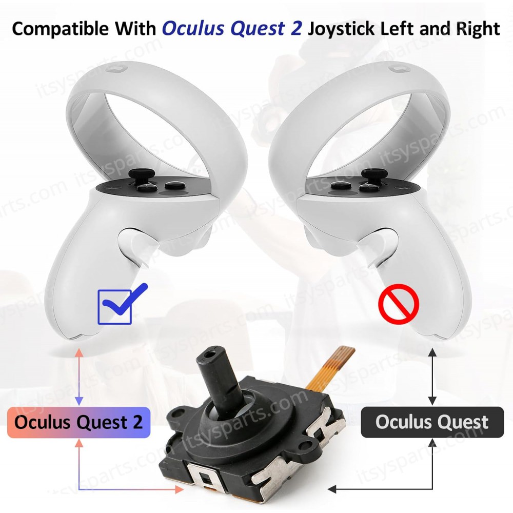 Analog 3D Joystick Replacement for VR Headset Oculus Quest 2 & 3 Meta Quest 2 & 3 Controller ( SKU.1-GAME031 )