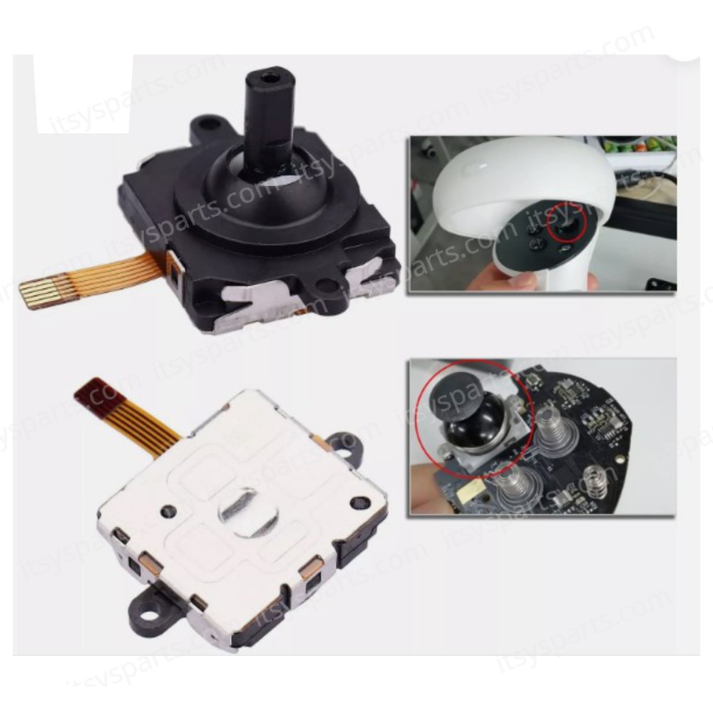 Analog 3D Joystick Replacement for VR Headset Oculus Quest 2 & 3 Meta Quest 2 & 3 Controller ( SKU.1-GAME031 )