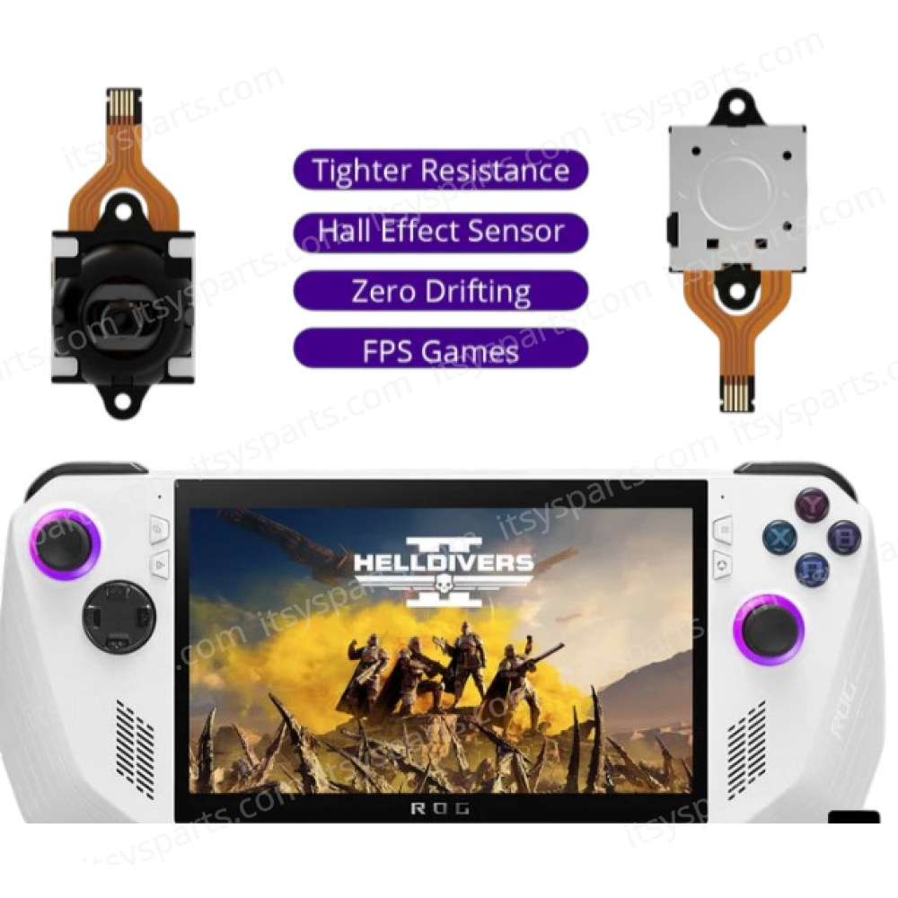 Analog 3D GPD Hall Effect Joystick Thumb Stick Rocker Replacement for Asus ROG Ally RC71L Console RKJX21224001 ( SKU.1-GAME032 )