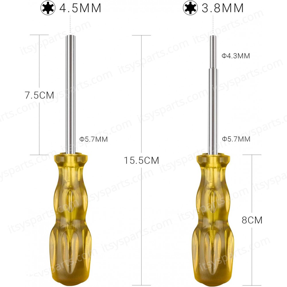 Precision Hexagonal Screwdriver 4.5mm for Nintendo GameCube & NES & 64 & SNES & Game Boy & Sega Game Gear ( SKU.1-GAME040 )