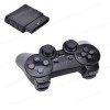 Wireless 2.4G Dual Vibration Shock Controller Joystick Joypad for Sony PS2/PS1 Black ( SKU.1-GAME048 )