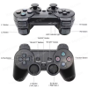 Wireless 2.4G Dual Vibration Shock Controller Joystick Joypad for Sony PS2/PS1 Black ( SKU.1-GAME048 )
