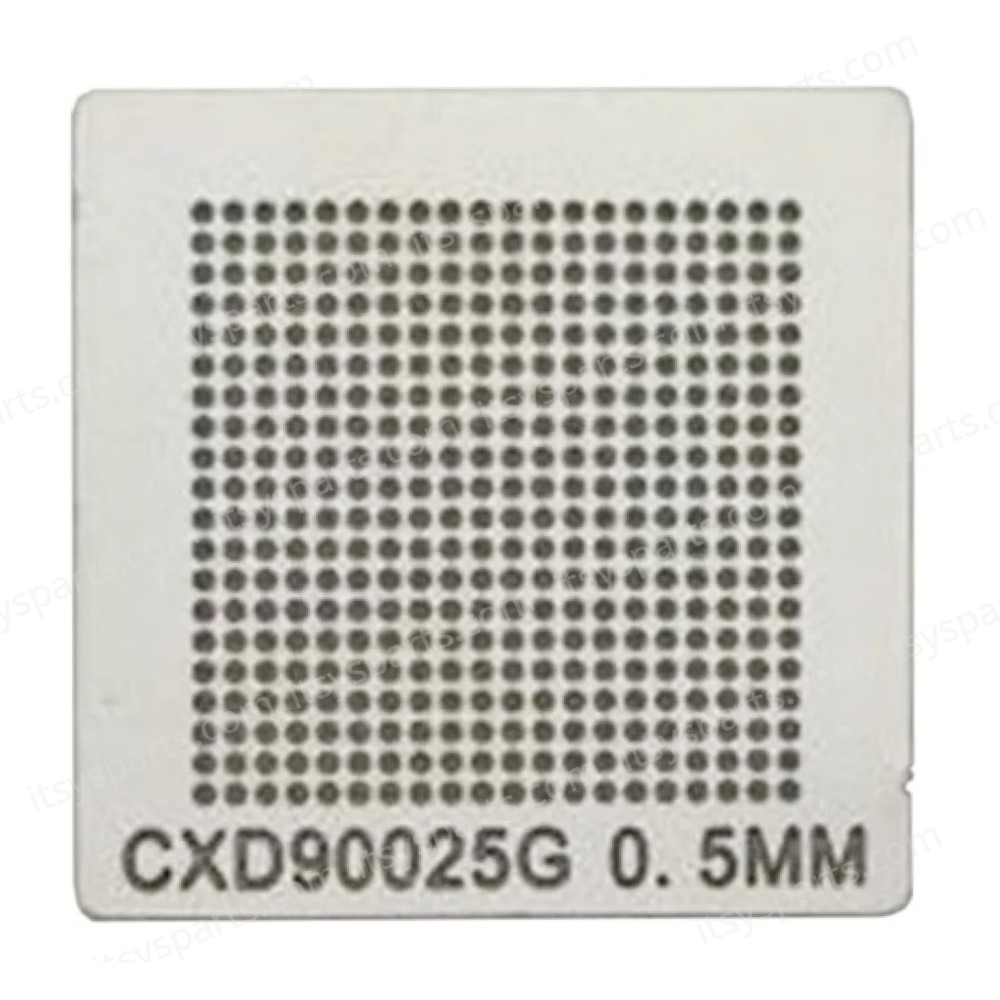 BGA Direct Heat Stencil Template to Reball CPU APU CXD90025G Chip Southbridge 0.5 mm for Sony PlayStation 4 ( SKU.1-GAME051 )