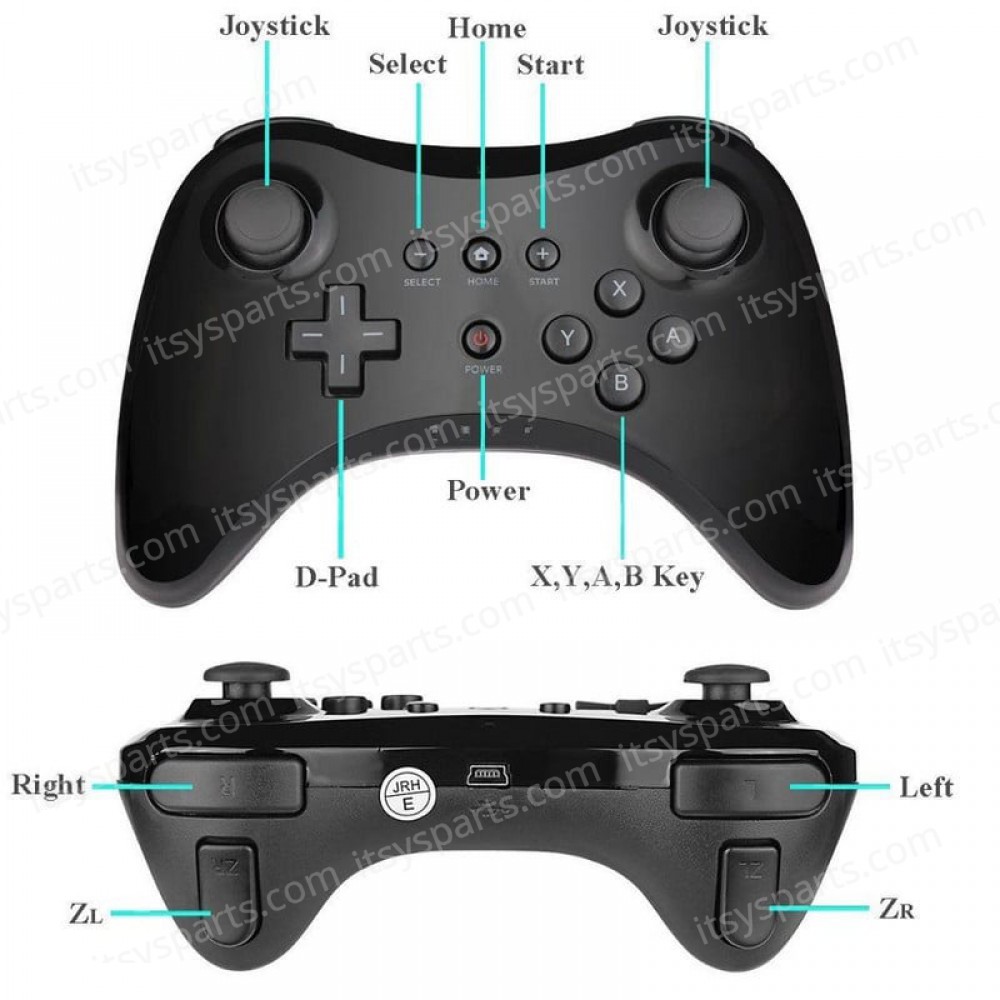 Wireless Controller - Joystick Gamepad with USB cable for Nintendo Wii U Pro Console ( SKU.1-GAME066 )
