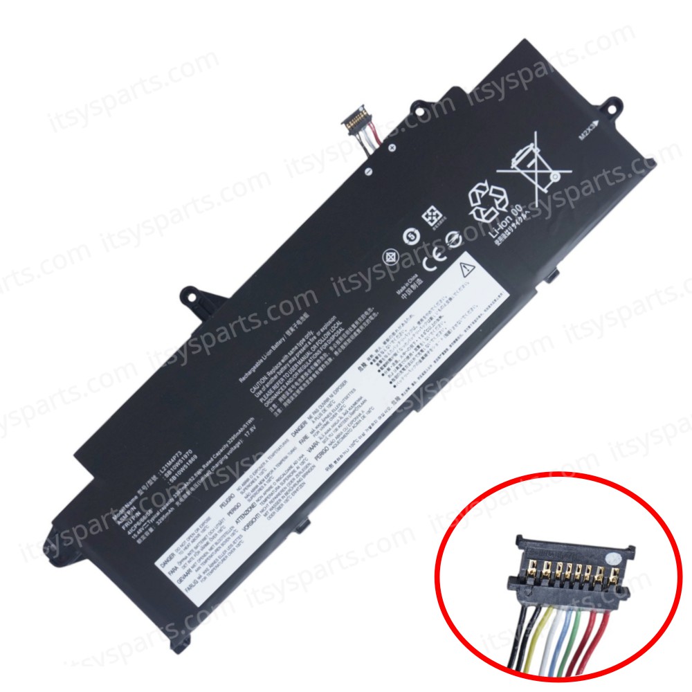 Laptop Battery for Lenovo ThinkPad T14s Gen 3 - Model/Type : 21BS 5B10W51877 L21B4P71 SB10W51978 5B10W51875 SB10W51976 L21M4P75 15.48V 52.5Wh 3295mAh with cable 8pins ( SKU.1-BAT0859 )