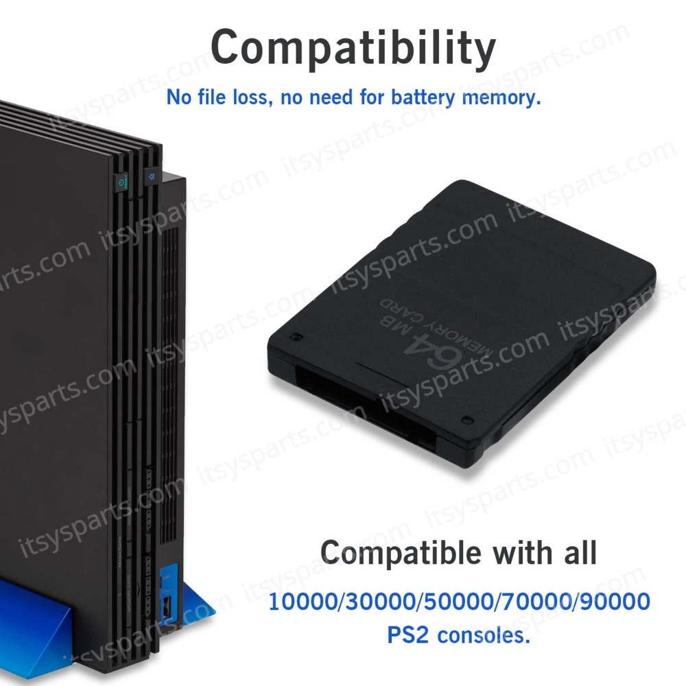 Memory Card 64MB for Playstation 2 PS2 SCPH-10020 GB Black ( SKU.1-GAME107 )