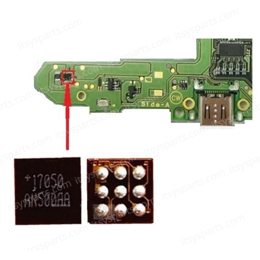 Controller IC Chipset Battery Detection BGA9 Fuel Gauge IC Chip MAX17050X MAX17050 17050 for Nintendo Switch Console ( SKU.1-GAME128 )