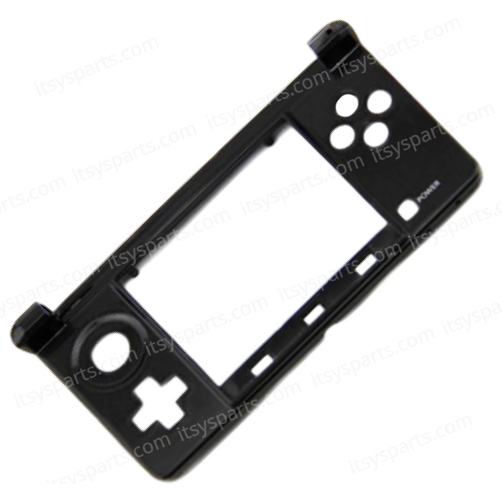 Replacement Lower Cover - Middle Frame Housing Shell for Nintendo 3DS Black ( SKU.1-GAME143 )