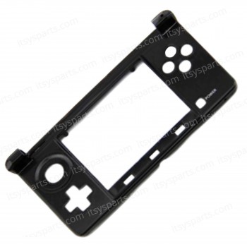 Replacement Lower Cover - Middle Frame Housing Shell for Nintendo 3DS Black ( SKU.1-GAME143 )