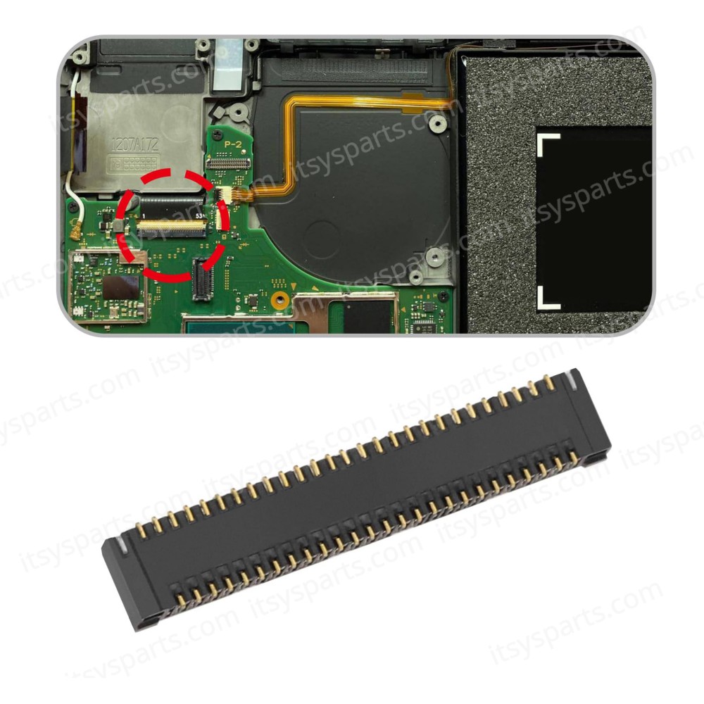 LCD Screen Connector Socket Compatible with Nintendo Switch Console Motherboard 53 Pins ( SKU.1-GAME190 )