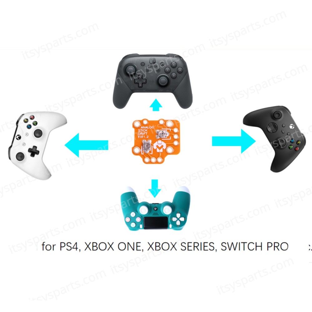 PCB Controller Analog Stick Drift Fix 1.2 for PS5 PS4 PS3 XBOX ONE SERIES S/X Nintendo Switch Controllers Gen 1 ( SKU.1-GAME193 )