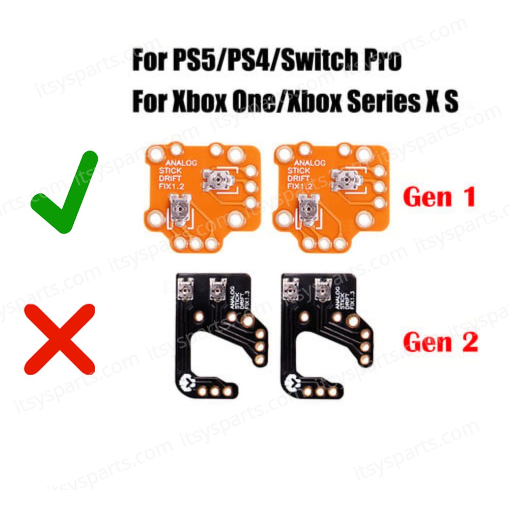 PCB Controller Analog Stick Drift Fix 1.2 for PS5 PS4 PS3 XBOX ONE SERIES S/X Nintendo Switch Controllers Gen 1 ( SKU.1-GAME193 )