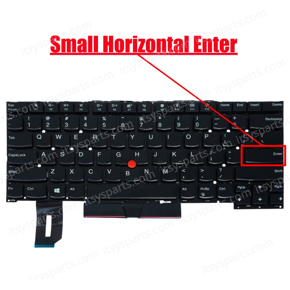 Laptop Keyboard for Lenovo ThinkPad E490 - Model/Type : 20N8 01YP332 SN20P32882 PK131661A13 SG-90470-2DA US No Frame Pointer Black ( SKU.40666USPOINTER )