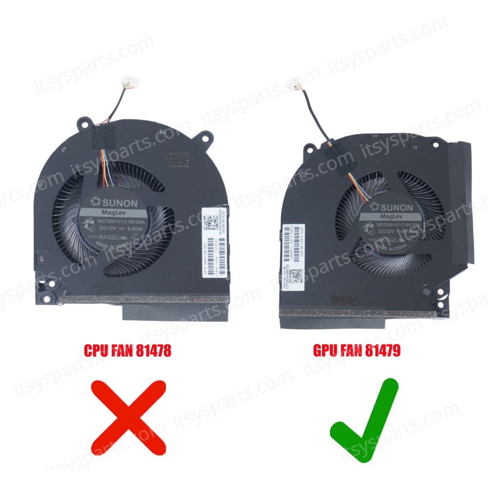 Laptop GPU Cooling Fan for HP Victus 16-R 16-S OMEN 16-W 16-XD 16-AE 16-AP MG75091V1-C180-S9A DC280016HS0SUO3 N44738-001 5pin ( SKU.81479 )