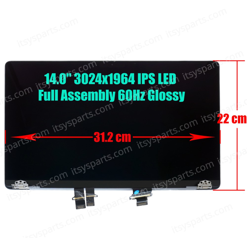 Laptop Screen monitor for Apple Macbook Pro 14 A2992 A2918 M3 Pro M3 Max Late 2023 EMC 8407 14.0'' 3024x1964 Retina IPS 60Hz Glossy Dark Gray ( SKU.1-SCR0627 )