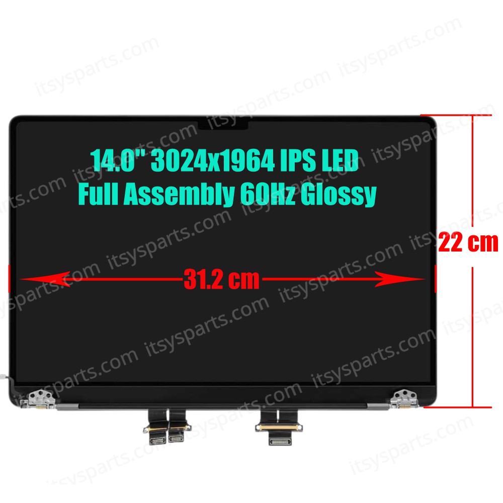 Laptop Screen monitor for Apple MacBook Pro A2442 2021 EMC 3650 M1 MacbookPro18,3 MKGR3LL/A MKGT3LL/A 821-03604-D 821-03604-A 14.0'' 3024x1964 Retina IPS 60Hz Glossy Space Gray ( SKU.1-SCR0629 )