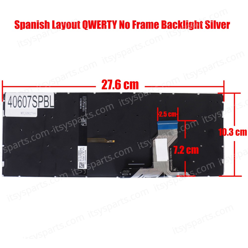 Spanish Laptop Keyboard for Asus Vivobook 14 X420FA X420UA X420FA-EK 90NB0K01-R31FR0 SP No Frame Backlight Silver ( SKU.40607SPBL )