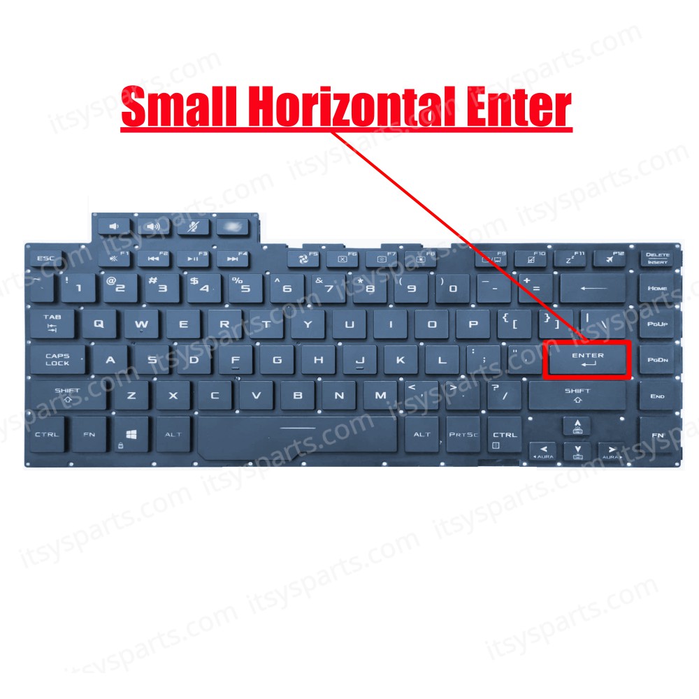 Laptop Keyboard for Asus ROG Zephyrus G15 GA502 GA502D GA502DU 6037B0196210 0KN1-971ND21 US No Frame Backlight Gray ( SKU.40658USBL )