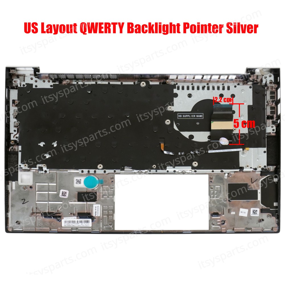 Laptop Keyboard Palmrest for HP EliteBook 845 G8 840 G8 M52492-001 M52490-A41 M52490-211 M52490-171 M52491-FP1 M52491-141 M52491-B71 US Backlight Pointer Silver ( SKU.40943USPALM )